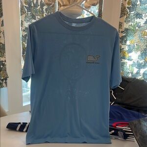 Vineyard Vines Men's Light Blue Performance Short Sleeve Tee
